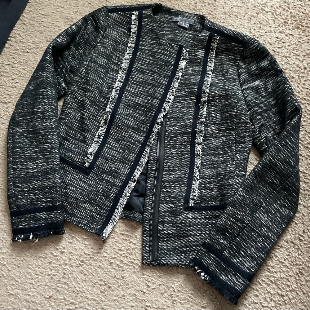 Vince Black & White Tweed Jacket
